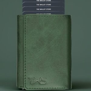 Leather Bi-Fold Wallet with Card Slots & Snap Closure